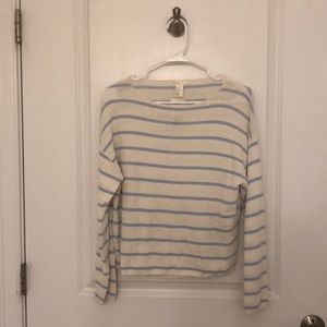 XS Blue and White Striped Top From H&M